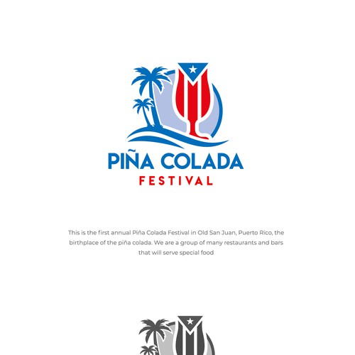 Design Piña Colada Festival Logo and Branding Package por smitadesign