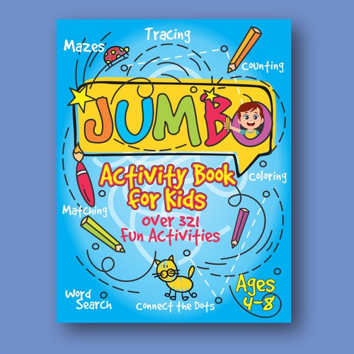 Fun Design for Jumbo Activity Book Design by jsonico