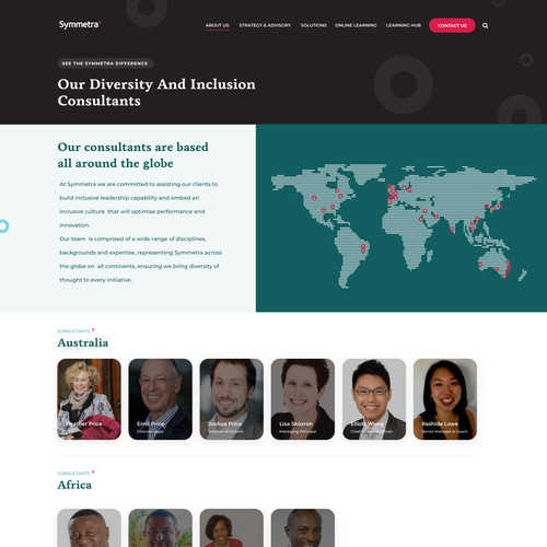 Website design for a global diversity and inclusion company Design by Lailad