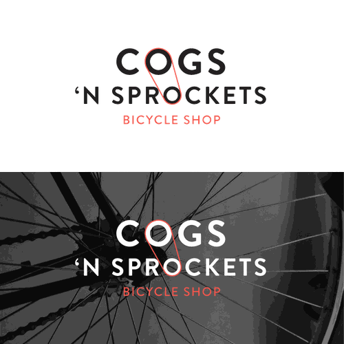 Create a classic logo design for Cogs 'n Sprockets Bicycle Shop Logo