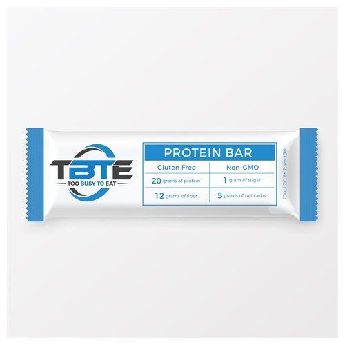 Design a unique protein bar wrapper for Too Busy To Eat-ontwerp door The Kings Jewels