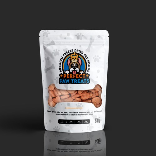 Perfect Paw Treats Modern & Vibrant Happy Logo Diseño de Vironnik