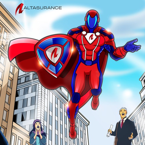 Design an Awesome Superhero Mascot for Insurance Firm Design by harwi studio