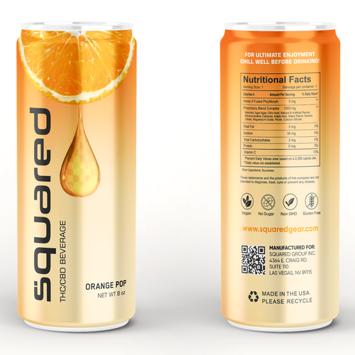 Clean - edgy beverage can for THC / CBD drink Design by SONUPARMAR