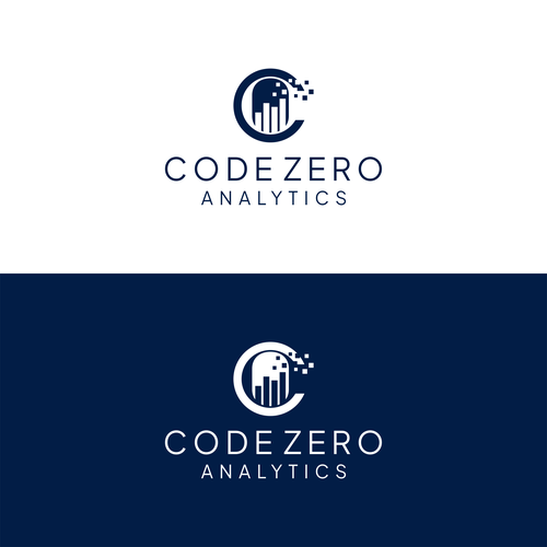 Do data right! Code Zero Analytics logo design Design by HelloBoss