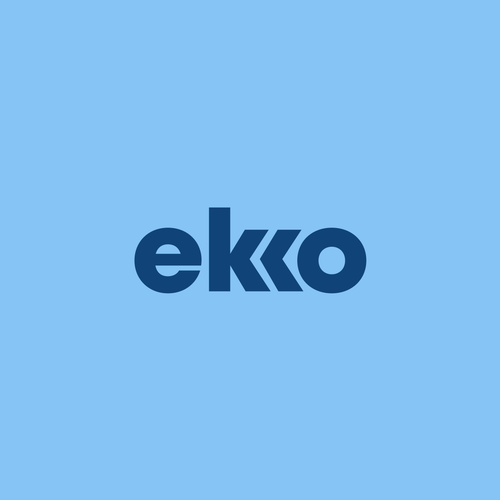 SIMPLE LOGO - ekko Letters then dm after Design by 【FRONTAL】™