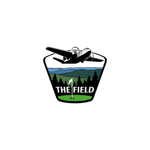 "The Field golf club" winning Logo design