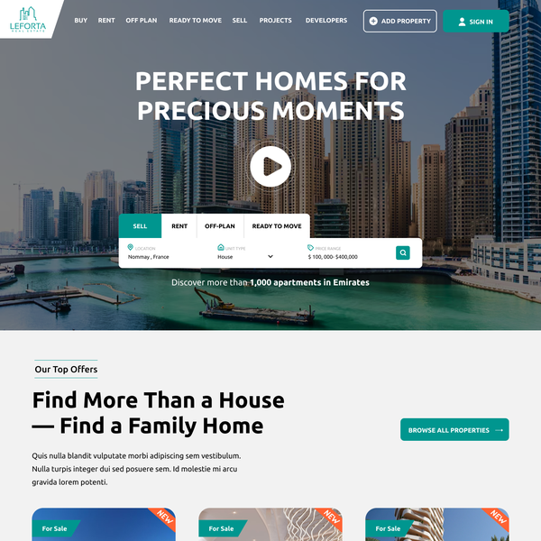 Real Estate Homepage