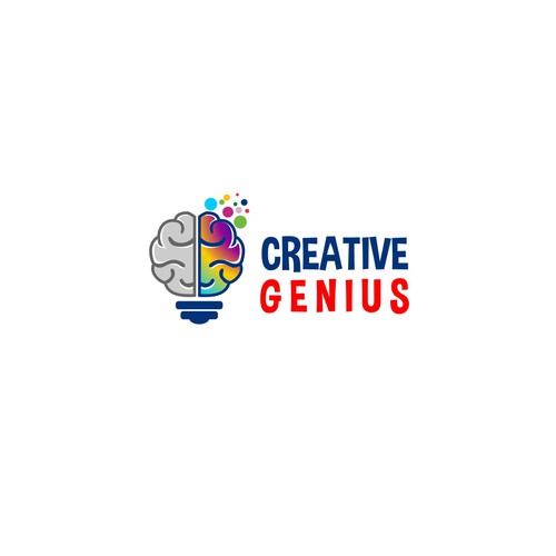 "Creative Genius" Logo for an art school. Design by yudilima