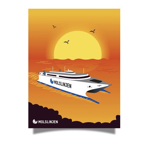 Multiple Winners - Classic and Classy Vintage Posters National Danish Ferry Company Réalisé par oedin_sarunai