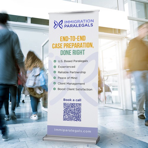"Conference fabric banner for Attorneys, Legal, Immigration, B2B" winning Signage by Sketch Media™