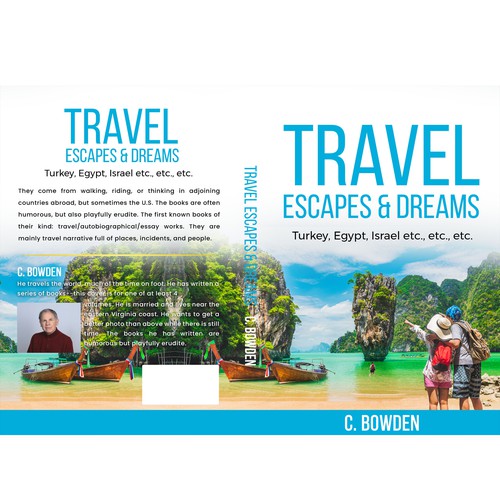 Cover for a travel/autobiography/brief essay book Design by NoBoundaries