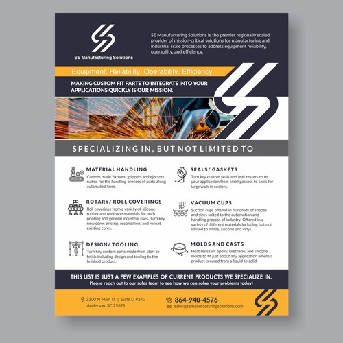 Clean single page line card for potential customers Design by Dzine Solution