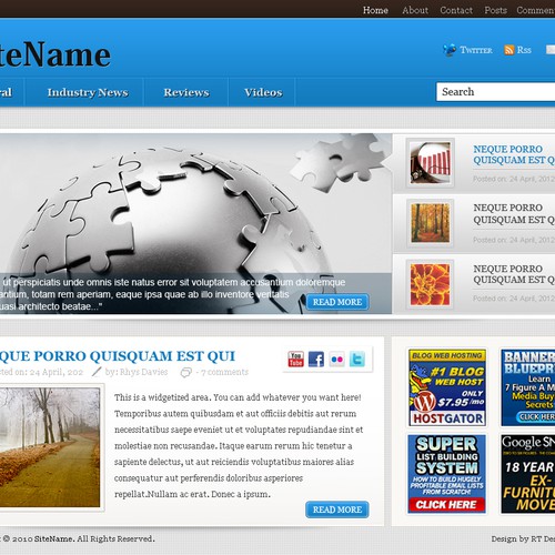 1-3 Page Website Template Design von RTDS