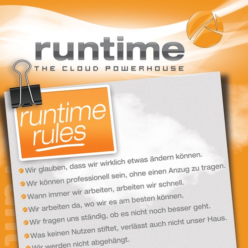 runtime software needs a Poster Diseño de J Baldwin Design