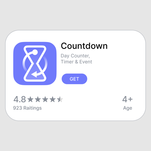 iOS Countdown App Icon Redesign Design by Archer Agent