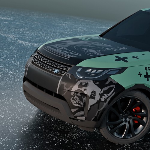Full Car Wrap Design LandRover Discovery in honor of our late dog Design by adelea