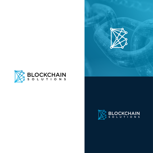 Blockchain company logo Diseño de ahza99™