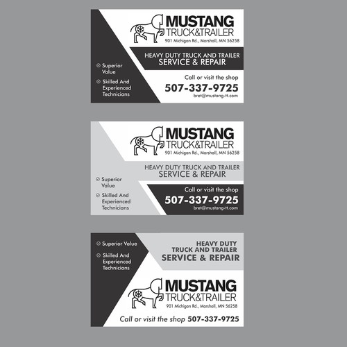 Newspaper Ad for Truck Repair Shop - Mustang Truck & Trailer Réalisé par Dzine Solution