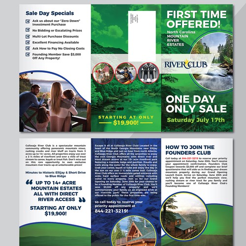 North Carolina River Community Event Flyer Design by TheThreeMedia