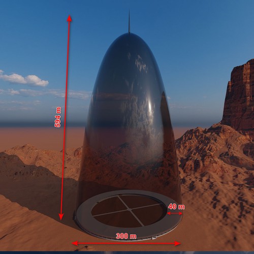 3-D rendering of an arcology Design by Hamed.1