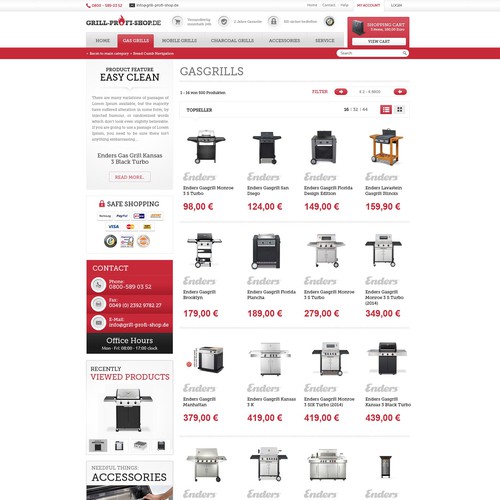 Online-Shop Design: New design for grill-profi-shop.de Diseño de Ananya Roy