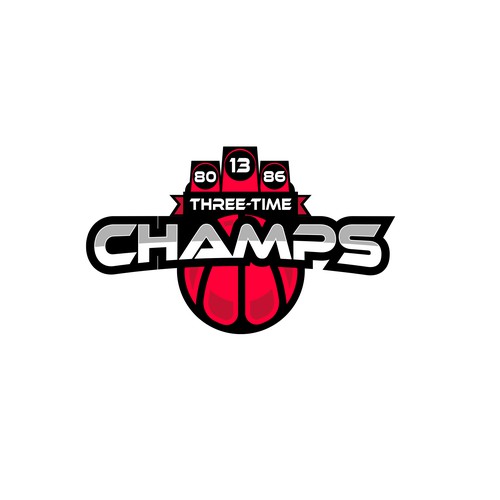 Basketball Logo for Team 'Three-Time Champs' - Your Winning Logo Featured on Major Sports Network Design by BRANDIT+