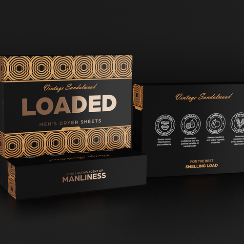 Men's Dryer Sheet Box Design Contest Design by podbara