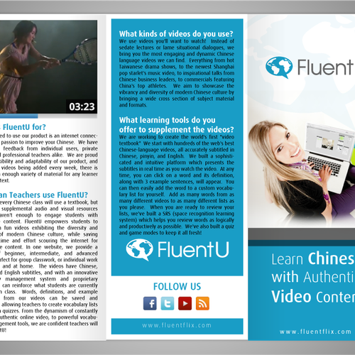 Help FluentU with a new brochure design Design by SumaiyaD