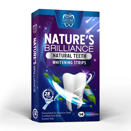 Natural Design Needed for Nature's Brilliance Whitening Strips Design by agooshe