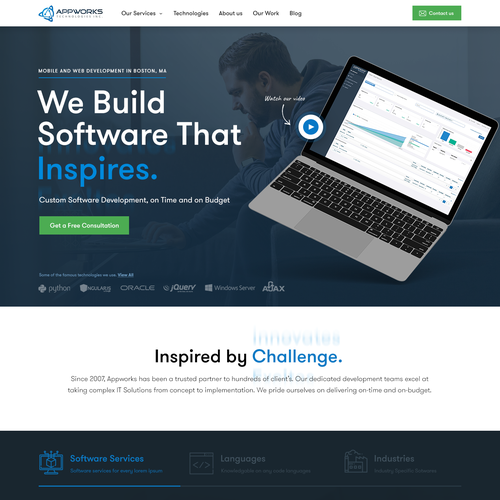 Software Development Company / Agency - Re-design Design by MetalDesigns