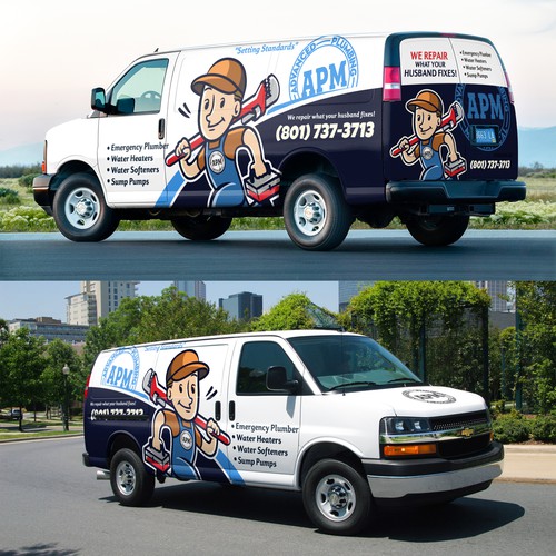 Looking for an eye catching Plumber van wrap Design by Nadun Prabodana