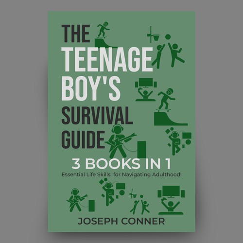 🔥 Cover for a new book on "Life Skills for Teen Boys" Design by Hisna