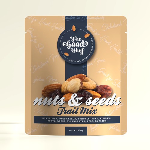 Design a standout packaging for a Nuts & Seeds Standee Pouch Design réalisé par Lady Goga