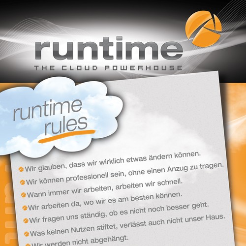 runtime software needs a Poster Ontwerp door J Baldwin Design