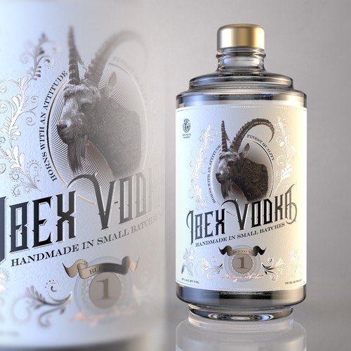 Vodka label - design a craft vodka. Design por Esteban Tolosa