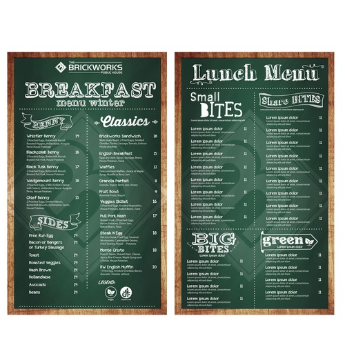 コンペ「Create a Gastro Pub Menu」のデザイン by Jhess331 Designさん 