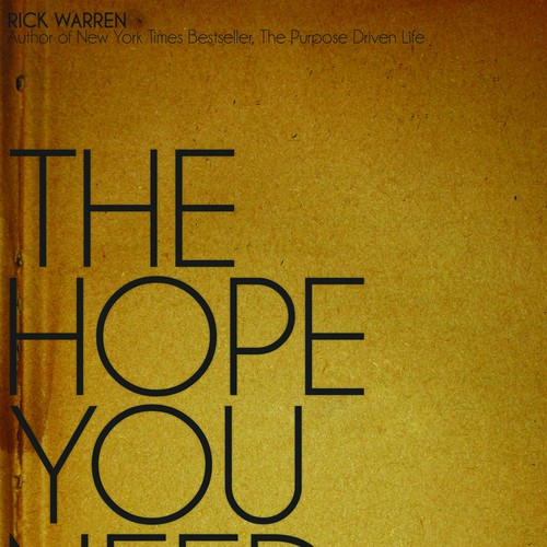 Design Rick Warren's New Book Cover Diseño de wes siegrist