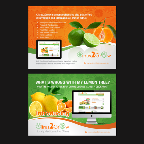 Citrus Site needs eye catching Promotional Post Card with zest and zing Design by magicball
