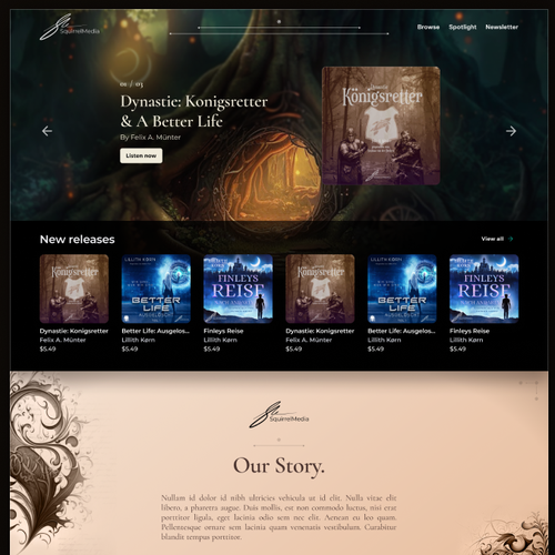 Web page design contest entry by cubeycap