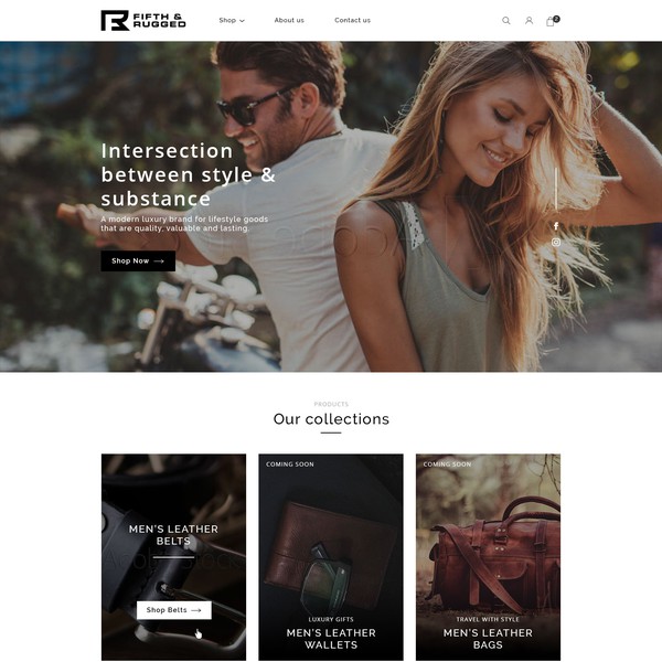 Design by Vl@daS titled "Web design for leather goods company"