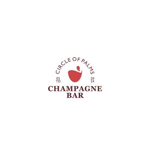 Luxury and modern Champagne Bar logo Design by SI MIIN