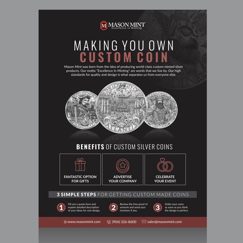 Create An Exciting Flyer To Showcase Our Custom Silver Coin Program Design by 99kreative