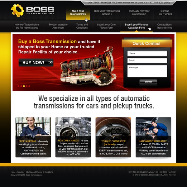 Automotive transmissions remanufacturer website