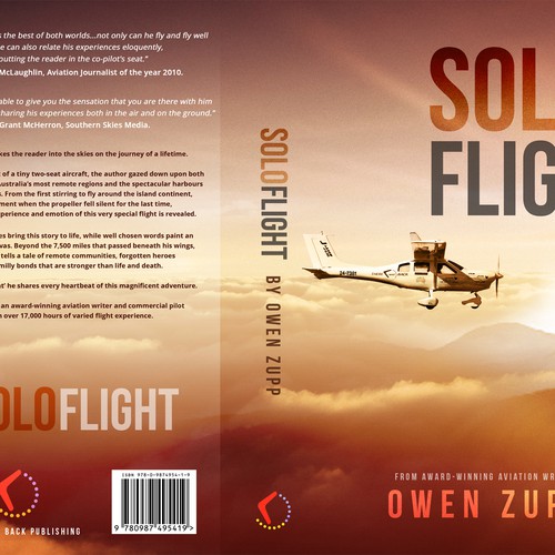 Solo Flight. Design an awesome book cover that captures the adventure of flight. Design by Rav Astra