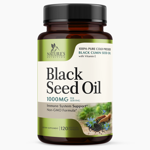 Natural Black Seed Oil Design Needed for Nature's Nutrition Design by Encephalon™