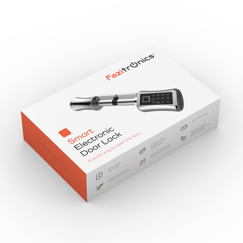 Product packaging for smart electronic door lock Design by Sinan's