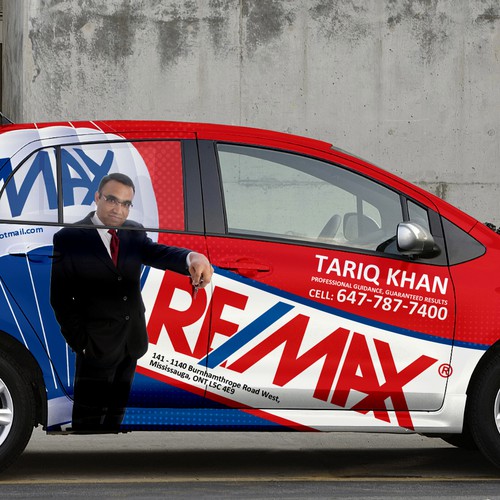 Car wrap design for Remax real estate agent Signage contest