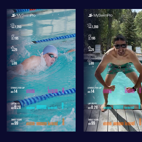 Design by kkriss titled "Sharing a swim workout is boring"