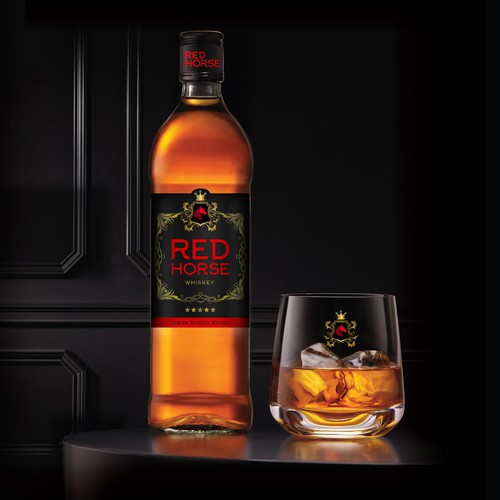 Red Horse Whiskey Label Design Product label contest